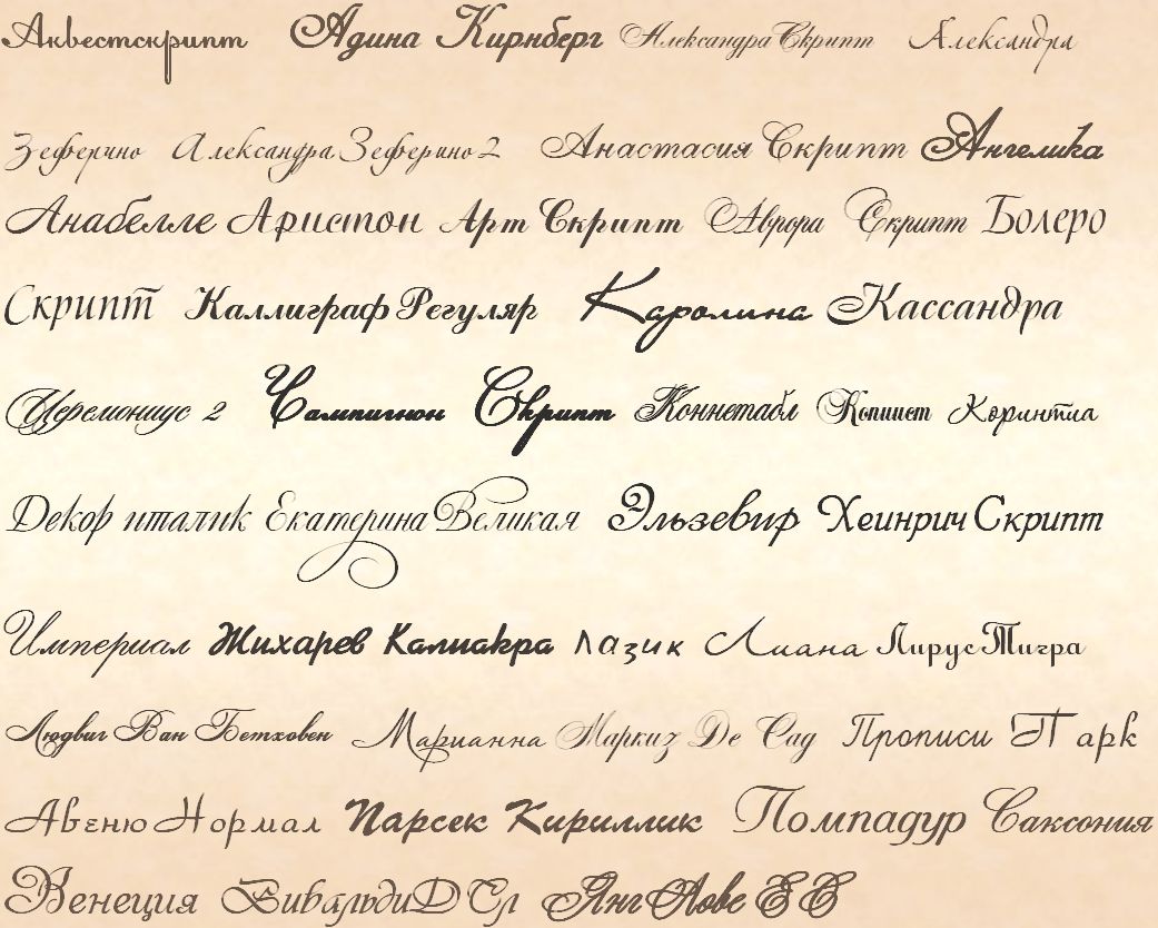 русский рукописный шрифт russian calligraph script