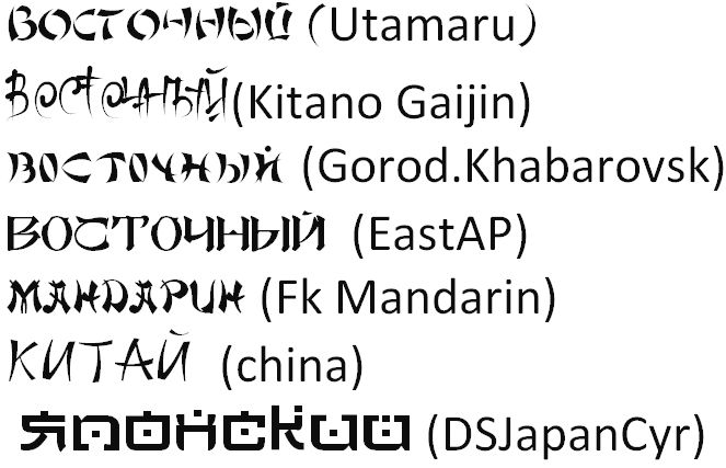 русские шрифты восточный стиль vostocny shrift